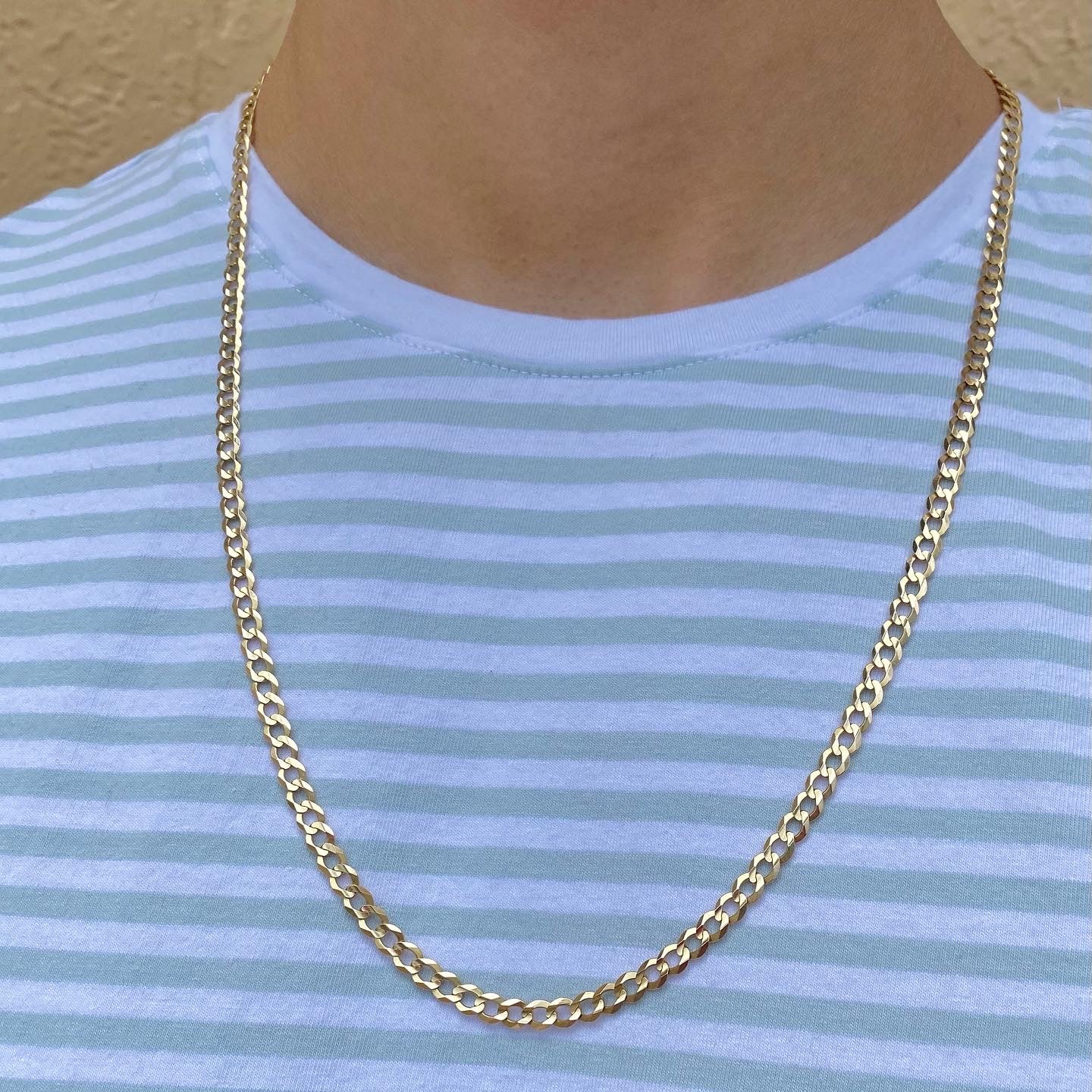 10KT Solid Gold Curb Cuban Link